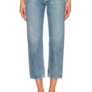 Agolde Parker Low Slung Vintage Straight Crop Jeans in color Facade
